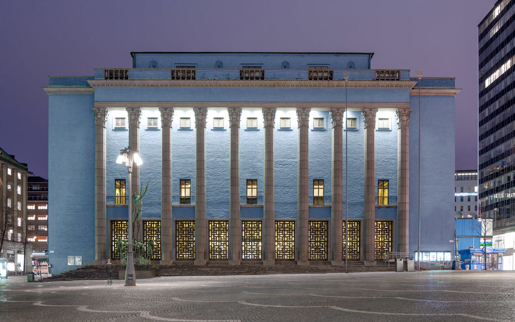 Guidad visning i Stockholms konserthus med betoning på arkitektur och konst